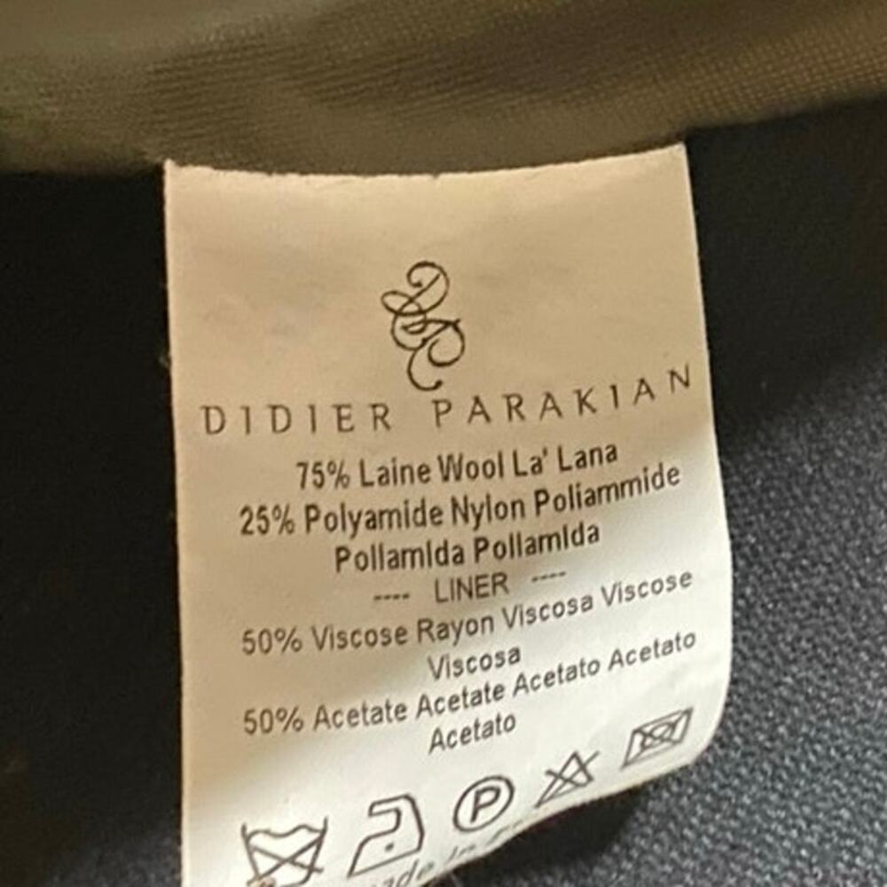 DIDIER PARAKIAN French Designer Wool Blend Jacket Sz 44/14 Multi texture - Picture 6 of 8